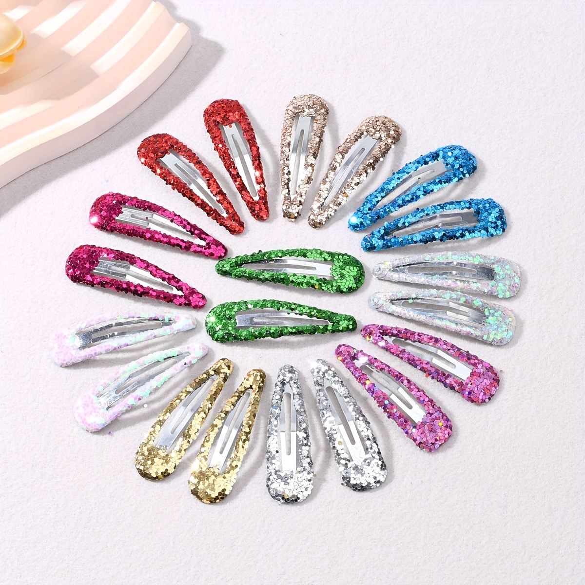 Sparkly Crystal Rhinestone Hair Clips - Mixed Colors (7 Pack) Sparkle Up Your Style: Easy DIY Bedazzled Hair & Claw Clips  main image 3