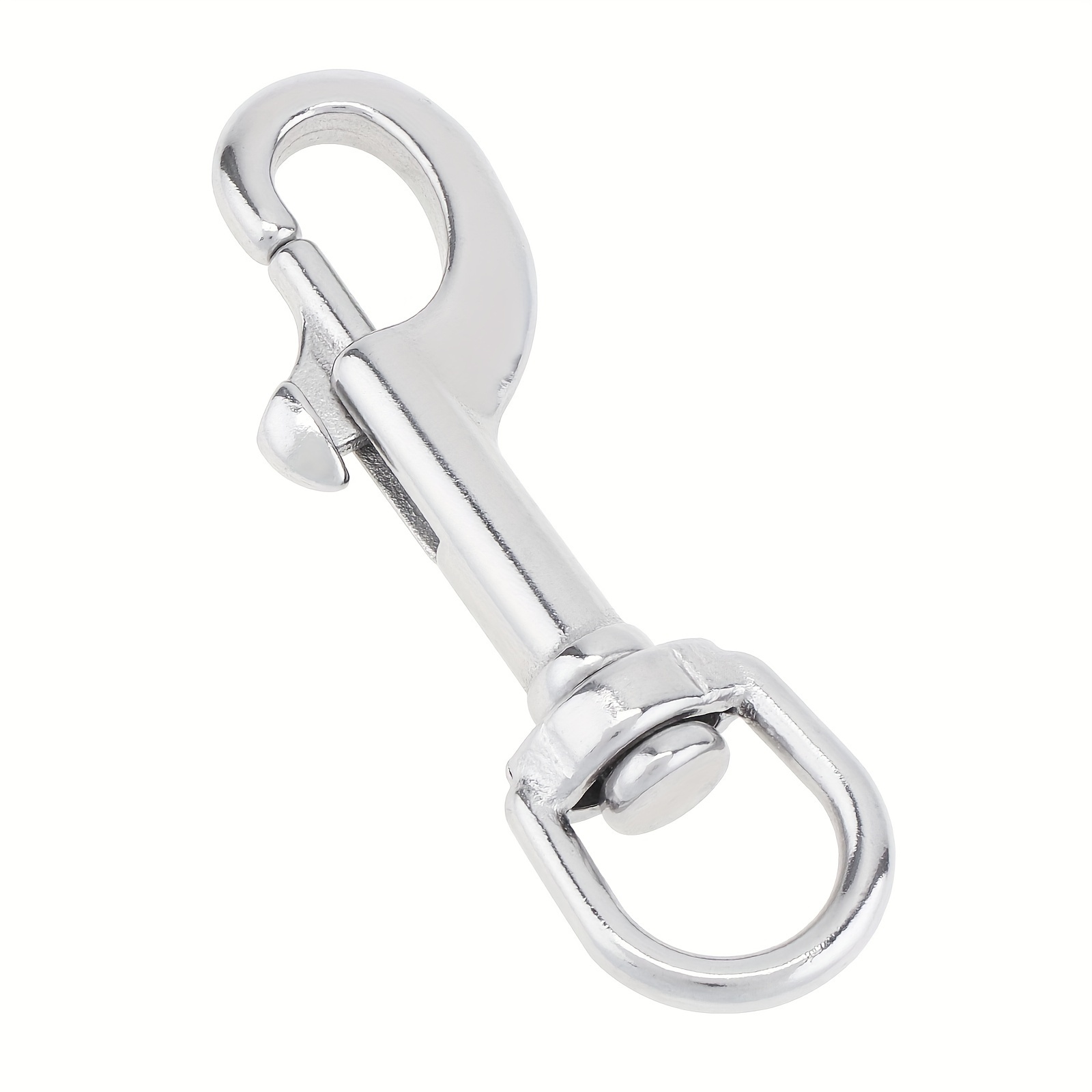Image of Stainless Steel 316 Swivel Trigger Snap Hook For Scuba Diving//keychain, 3.03inch(77mm) Marine Grade Single Ended Flagpole