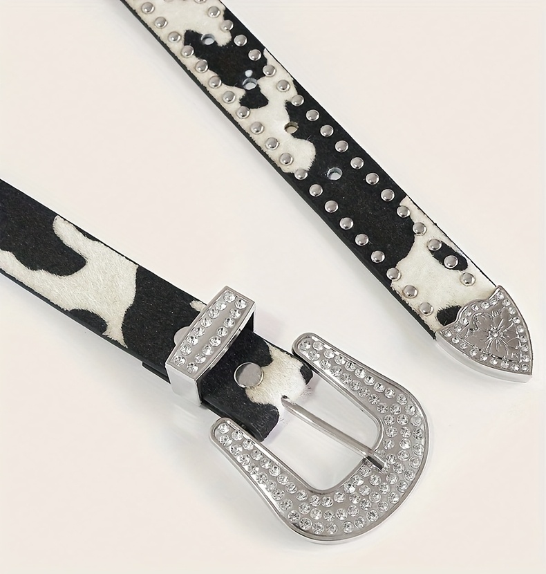 cow print belt street style individual belt hot decor waist  display picture 1