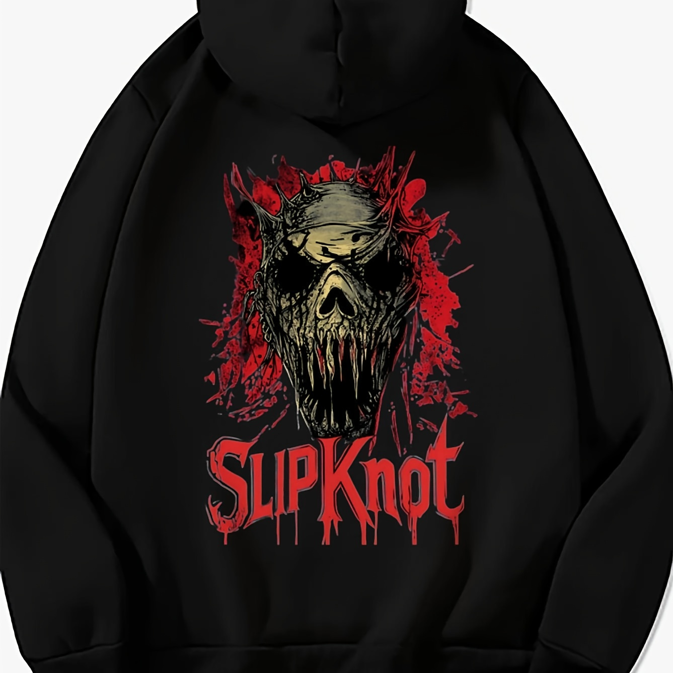 

Slipknot, Horror Halloween - Pocket Hooded Knit Sweatshirt Fun Men's Long Sleeve Sweatshirt Collection Holiday Gift Black