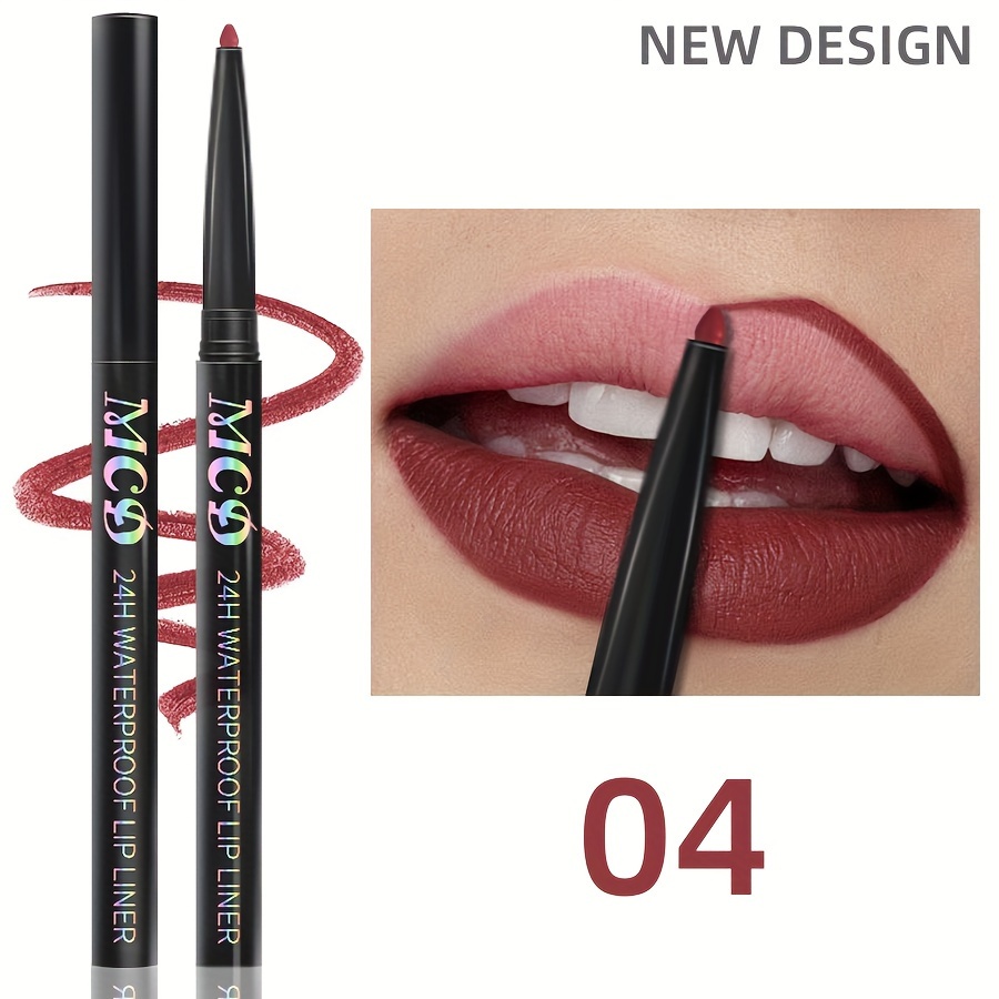 Mcd Long-lasting Matte Lip Liner Pencil - Moisturizing // Lip Pencil For Skin Types, Durable Wax-based Liner For Precise Lip Outlines, Easy-apply Makeup Enhancer For