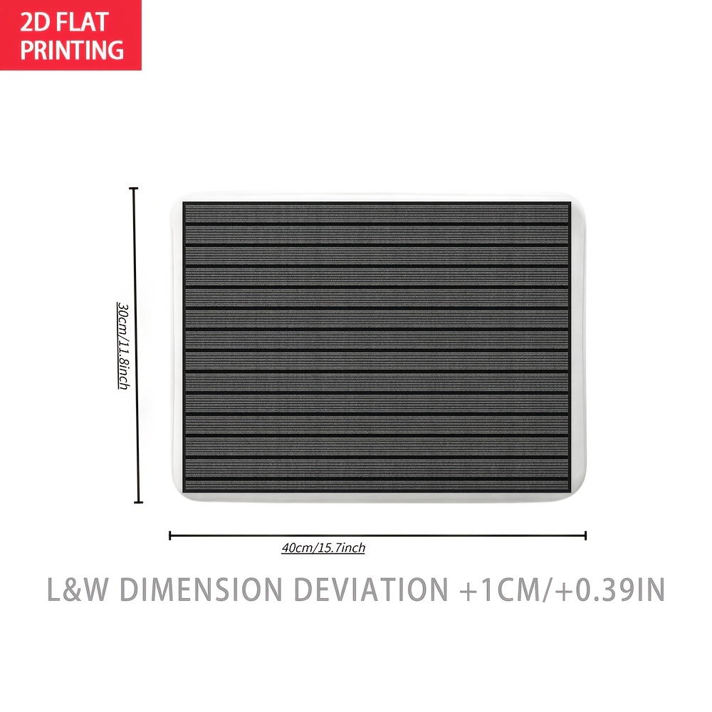 TEMU 1pc Modern Minimalist Gray Stripes Non-slip Suitable For Indoor/outdoor Use, Soft Cozy Flannel With -skid Backing, Machine Washable Suitable For