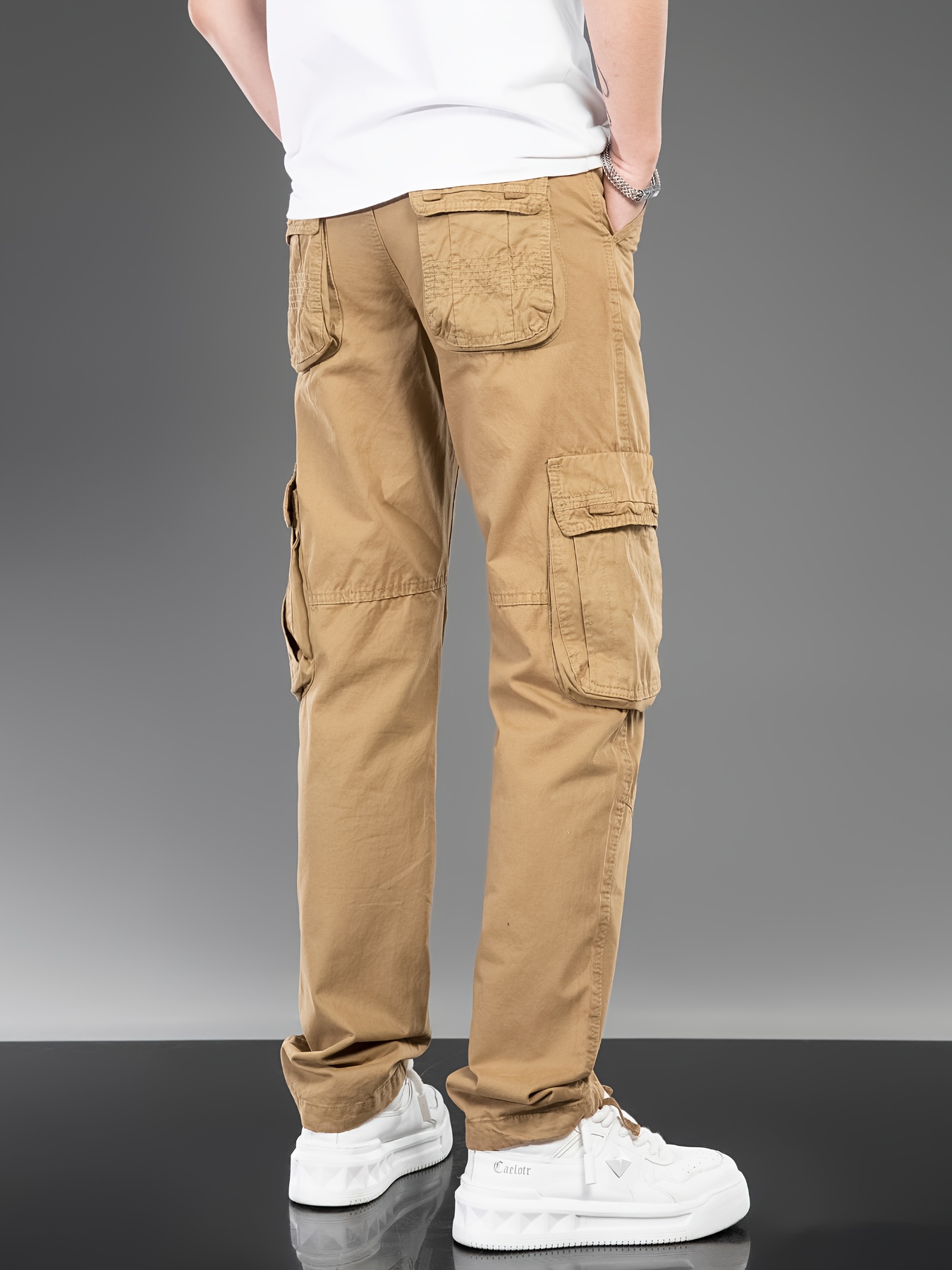 【HI FI FNK】Cotton Flap Pocket Trousers Amazon.com: Mens Tactical Cargo Pants Open Front Flap