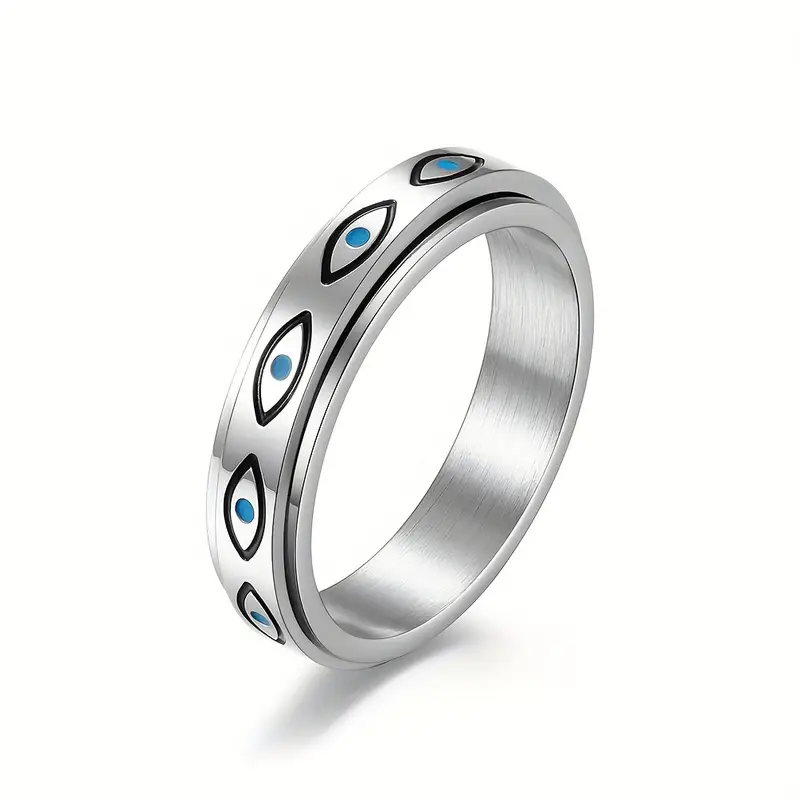 steel eye ring minimalist everyday special occasion jewelry durable rotating perfect halloween christmas thanksgiving gift year round elegant s jewelry unique for teenager Product details 1