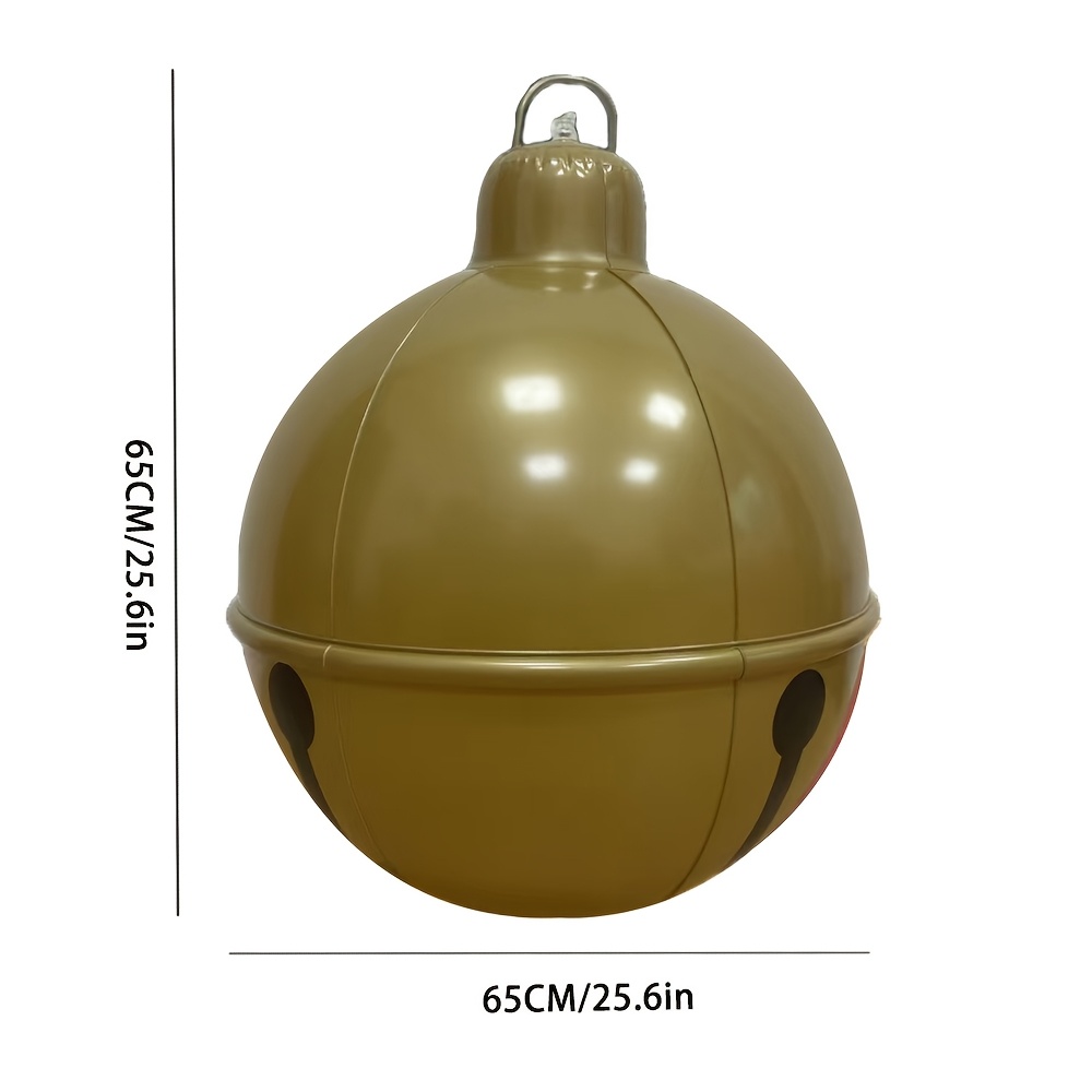 TEMU 1pc Inflatable Christmas Halloween Decorative Ball Outdoor Christmas Holiday Ornament, Outdoor Courtyard Bear Deer Horn Shaped Decorative Ball,
