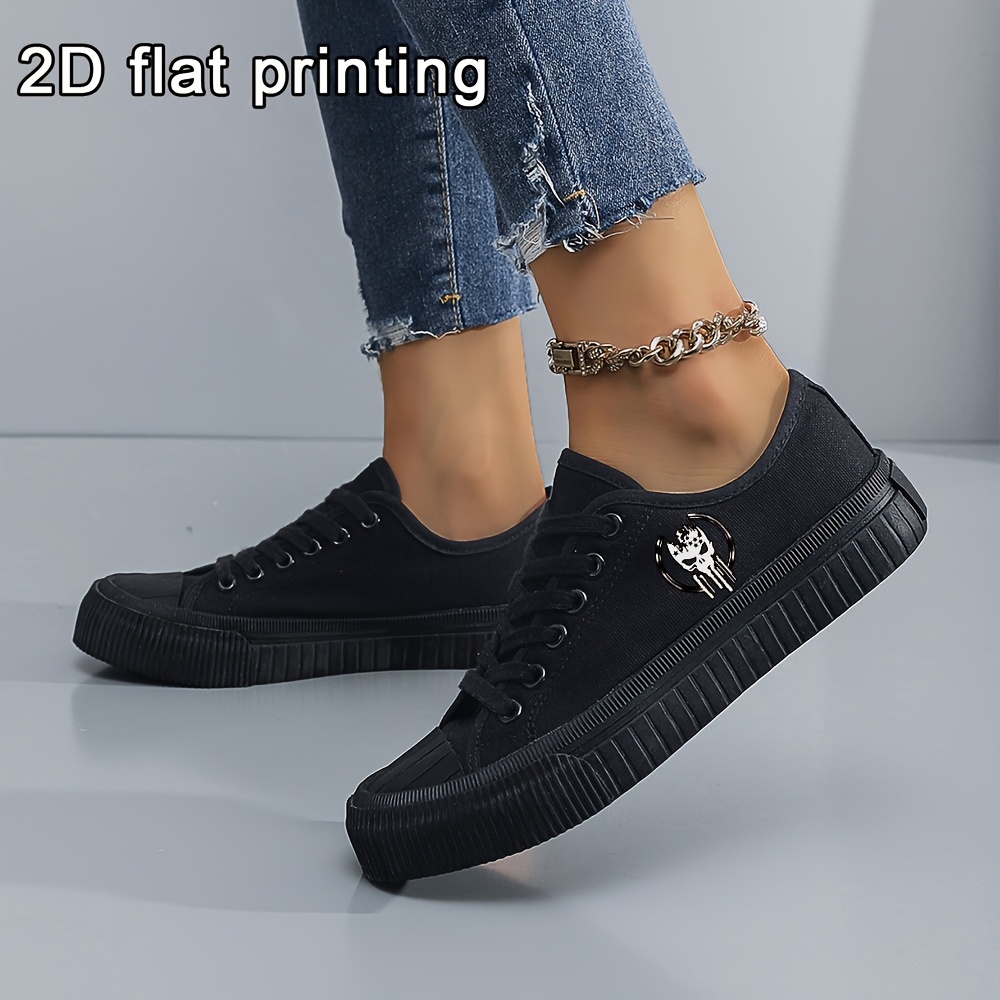 zapatillas deporte lona negra mujer estampado oso dibujos Temu
