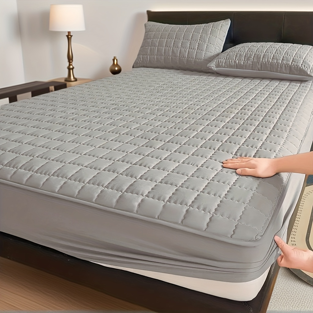 E-shop Matratzenschoner ohne Kissenbezug und Kissenkern, weich und bequem, einfarbig, Spannbettlaken für Schlafzimmer, Gästezimmer - Nur