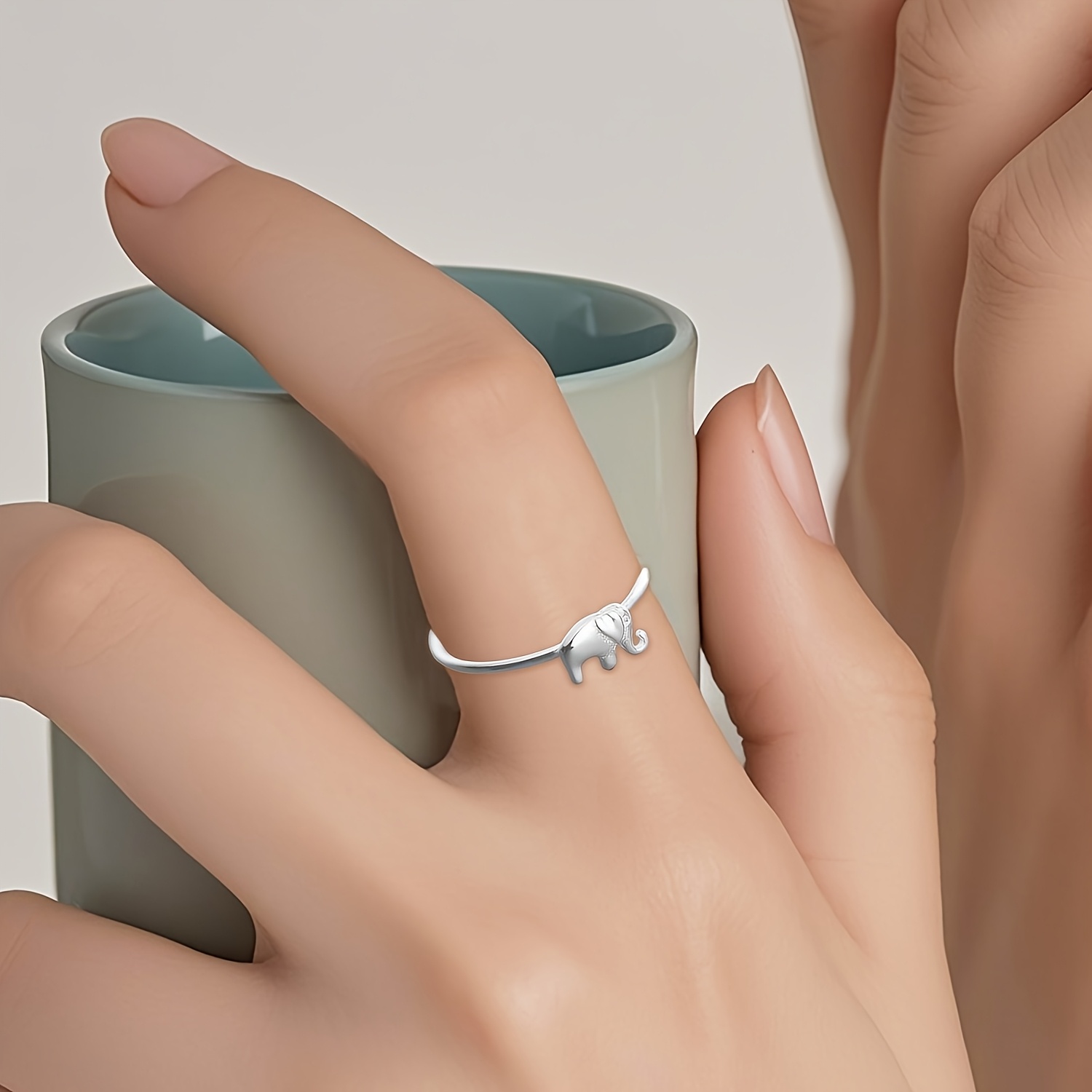 Women's 925 Silver Plated Stylish Adjustable Ring