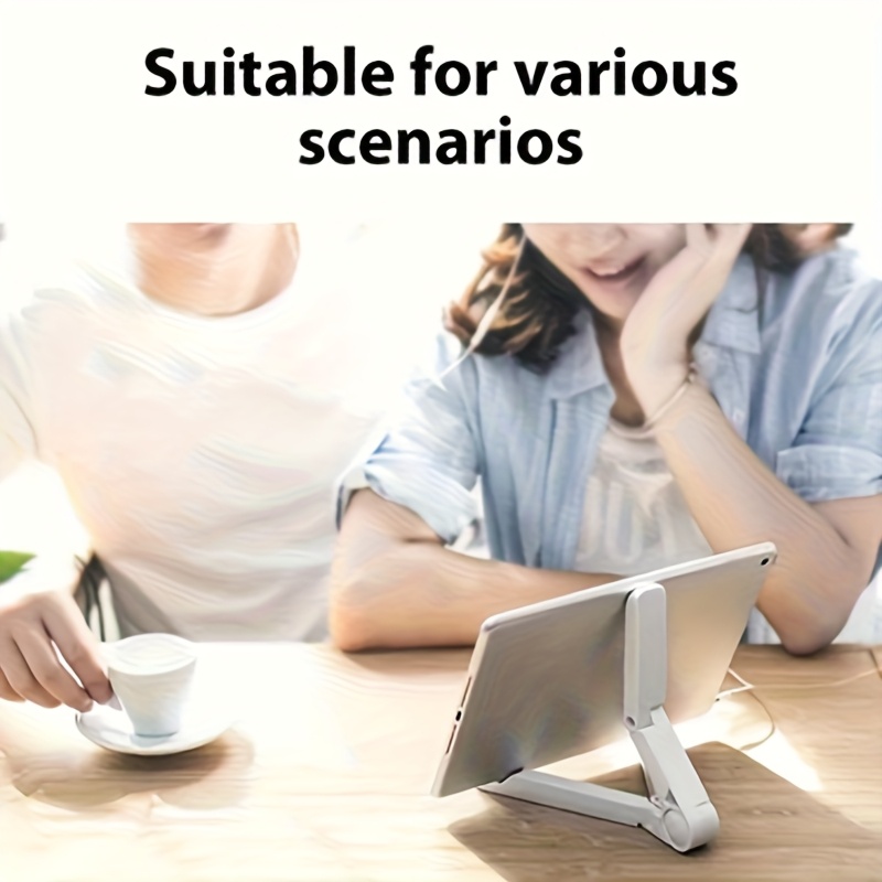 Folding Universal Tablet Holder Stand, Non-Slip Portable Adjustable Desktop Stand, Tripod Desktop Stand for Iphone Ipad Mini Air
