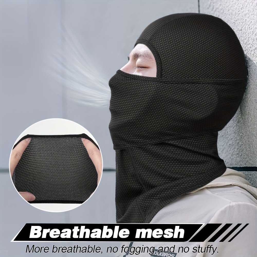 Temu Breathable Windproof Balaclava Mask for Men and Women - Summer UV Sun Protection for Cycling, Hiking, Fishing, and Motorcycling. Ideal for Use As