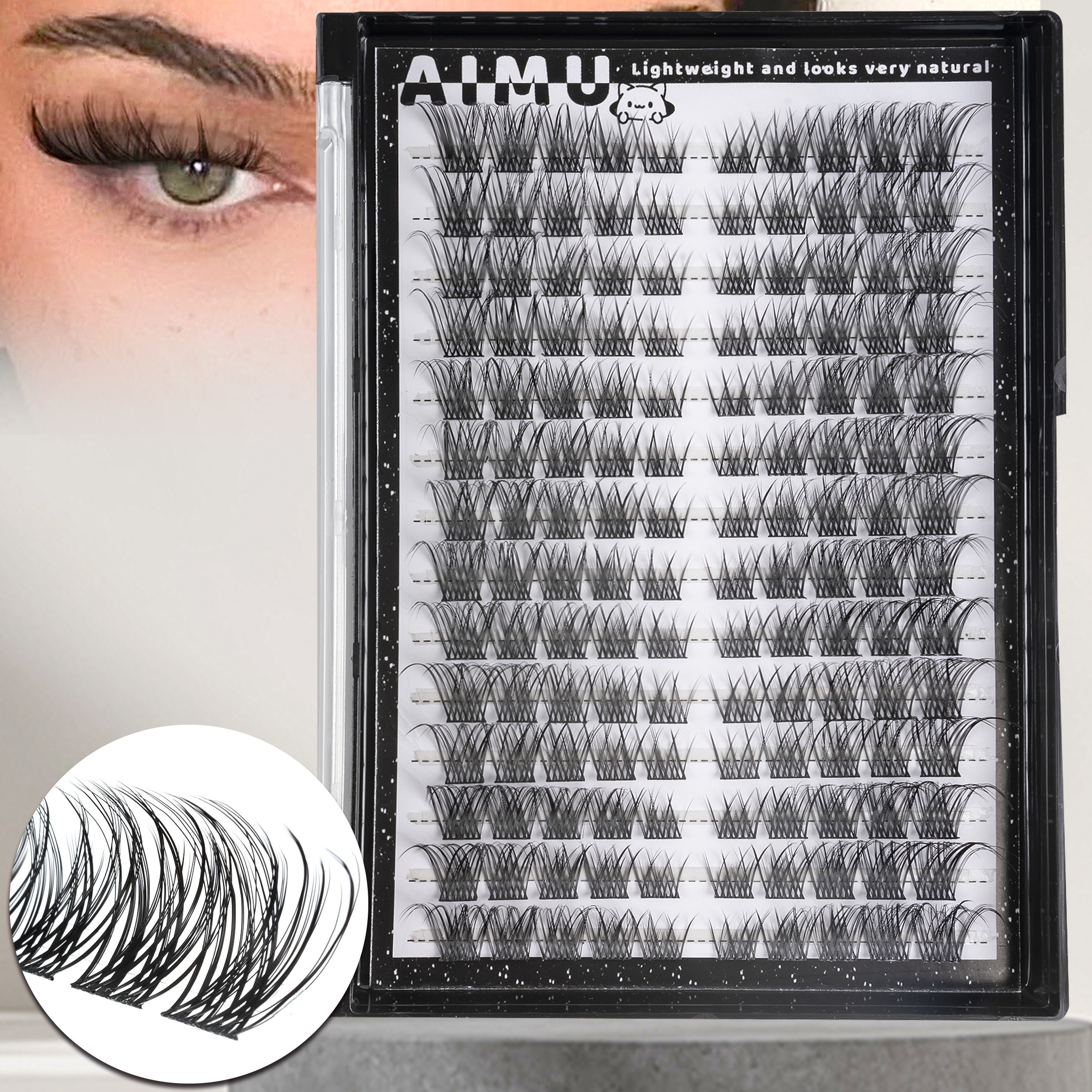 

140 Diy Lash Extensions, 0.07mm D False Eyelashes, Mixed Length 6-18mm, Natural & Cosplay Cat , Reusable, Easy Application For Beginners