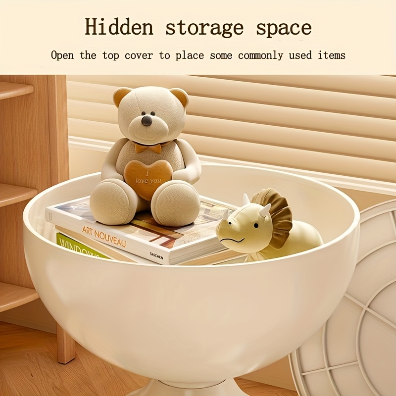 A Modern Creative Bear-shaped Plastic Bedside Table, A Multi-functional Bedroom And Living Room Storage Cabinet, Easy To Assemble. - Image 5