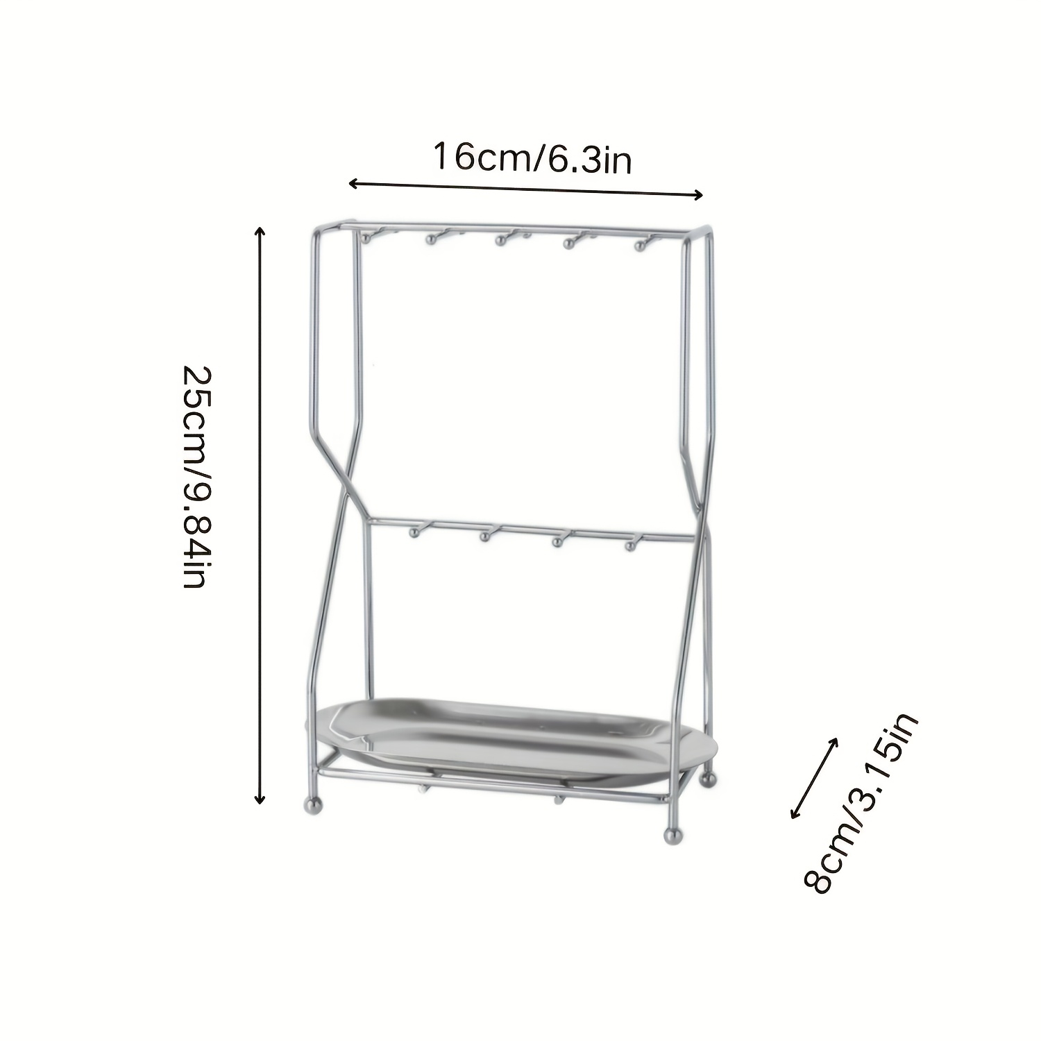 TEMU 1pc Nordic Style Jewelry Display Stand With Tray, Jewelry Towers