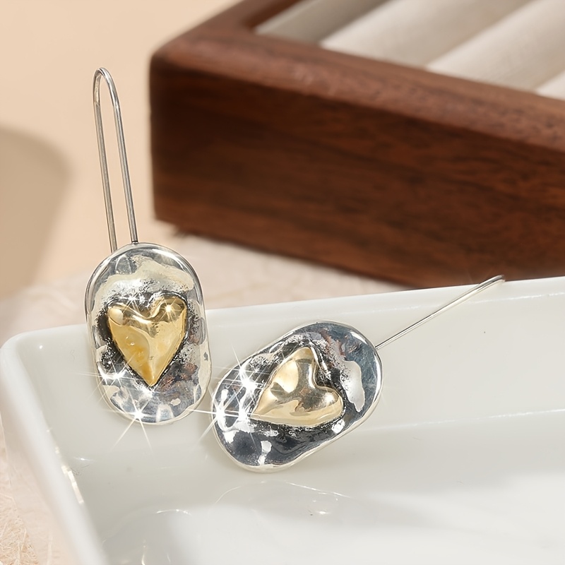 Women's Heart-Shaped Earrings, Light Luxury Summer Accessories