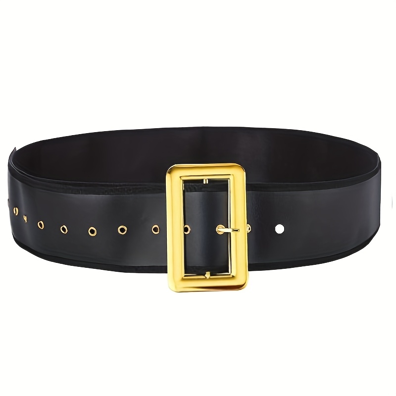 TEMU 1pc Christmas Decoration Wide Belt, Unisex Pu Belt, Performance Role-playing Holiday Party Accessory, Suitable For Halloween Christmas Gifts