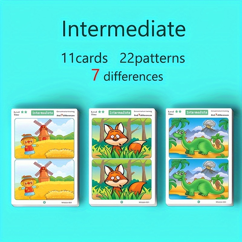 TEMU Concentration Training Cards Set, Interactive Observation Skills Development, Uncharged Paper Puzzles For Fun Thinking Enlightenment, No Battery Required