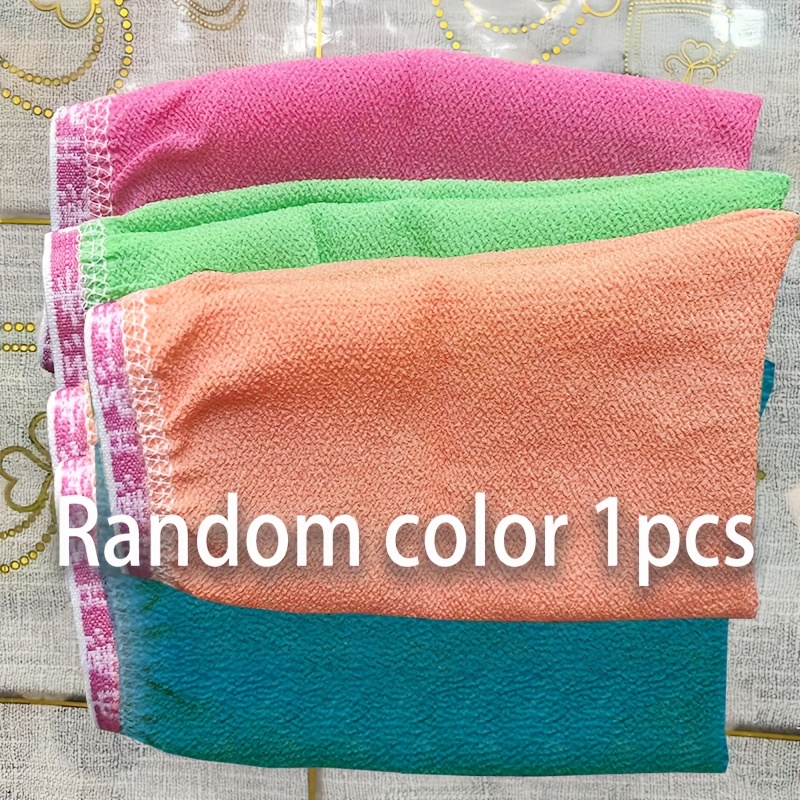 TEMU Double-sided Exfoliating Towels, Random Color, And Body Scrub Reusable Exfoliating Gloves For Home Bathroom Use