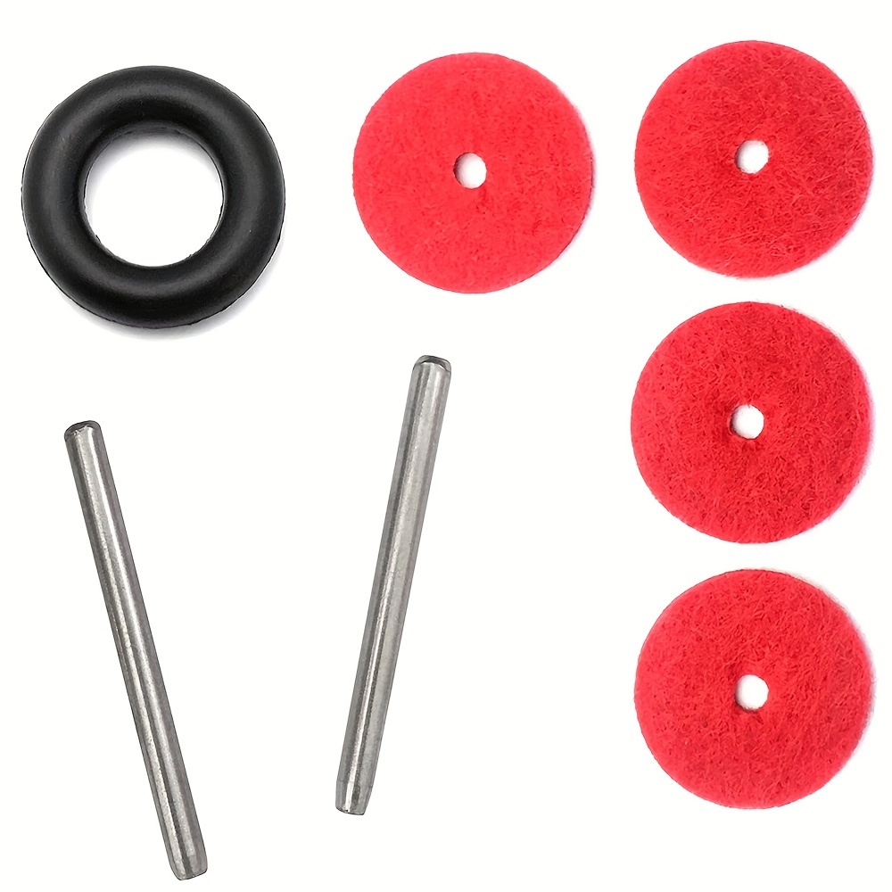 

7- Set For Sewing Machines, Including Metal , Red , And Thread Tire