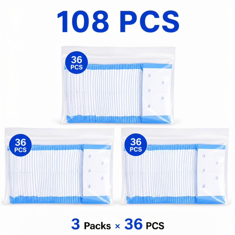 Bukoo 108pcs Wig Tape, Breathable Perforated Double-sided Adhesive, Pre-cut , Lace Wig Tape