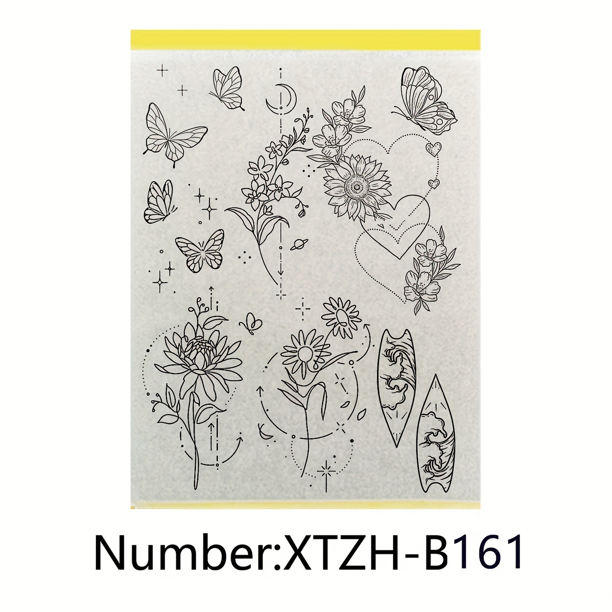 Transfer Paper With Painted Patterns, Patterns, Flower Patterns, Exquisite Pattern Collection, Transfer Paper A4 Size, All Kinds Of Styles, Tattoo Transfer Paper, Used With Transfer Paste/transfer Gel