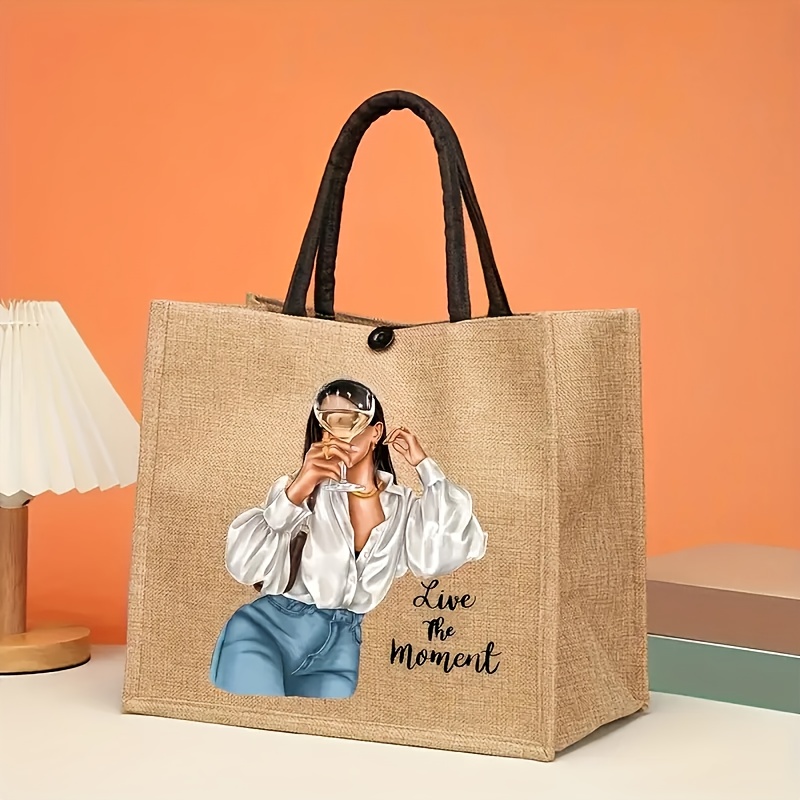 Image of Of Sisters' Trendy Handbags: Interpreting Diverse Life With Unique Patterns And Slogans. Perfect For Shopping, Traveling, And The Beach, This Oversized Tote Bag Is !