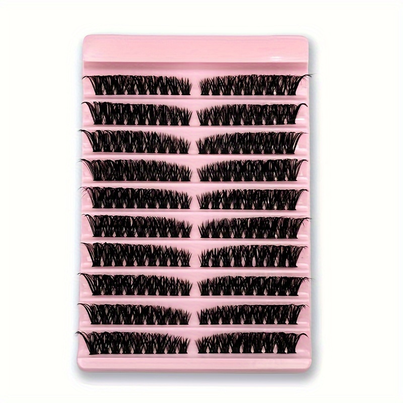 180pcs Natural Look Diy Eyelash Extensions Suitable For Anime,, -eye Lashes - D , Mixed Lengths (8-16mm), Thin Individual & Cluster Lashes, For Beginners, Cost- Volume & Length