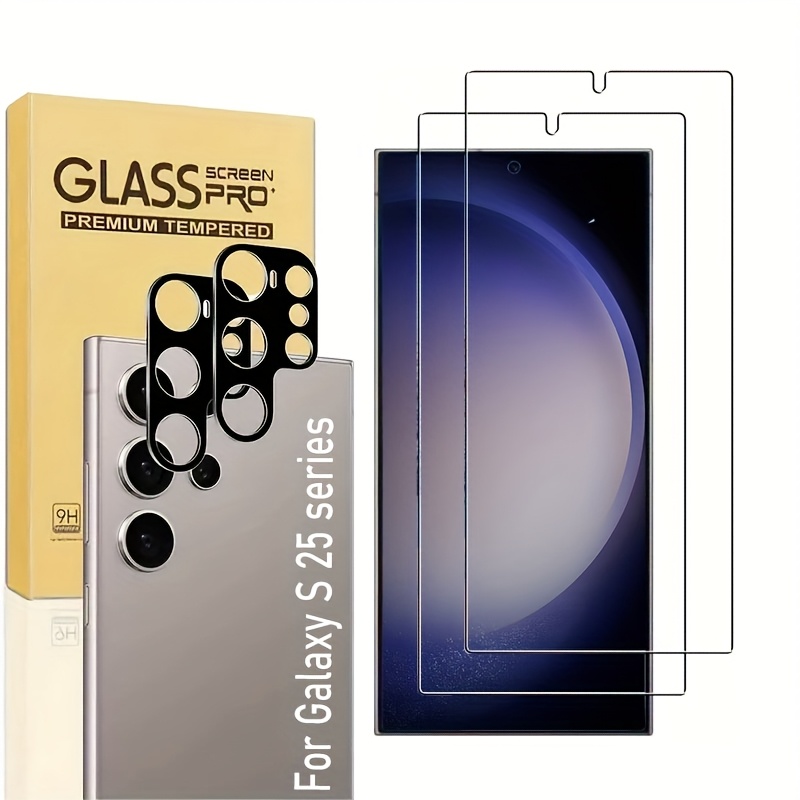 

Compatible With S25/s24 Ultra, This Tempered Glass Screen Protector Features Ultrasonic Unlocking, 9h Hd Resistance, Impact Protection, And A -resistant Coating, With Protector.