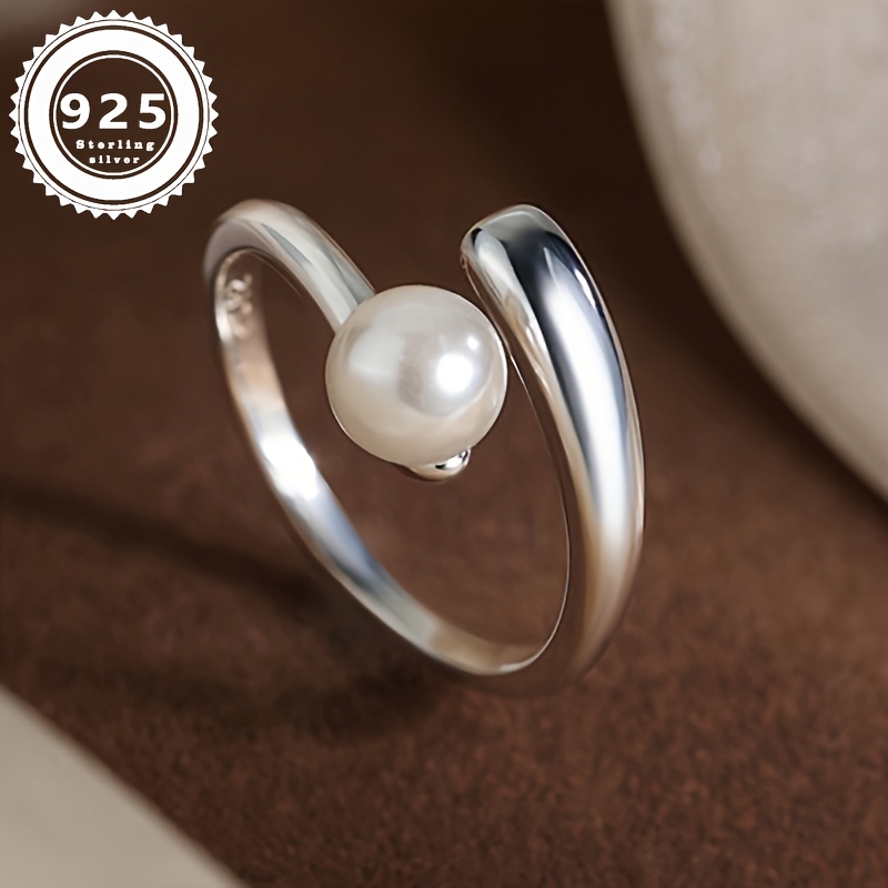 925 Sterling Silver Wrap Ring with Synthetic Gemstones