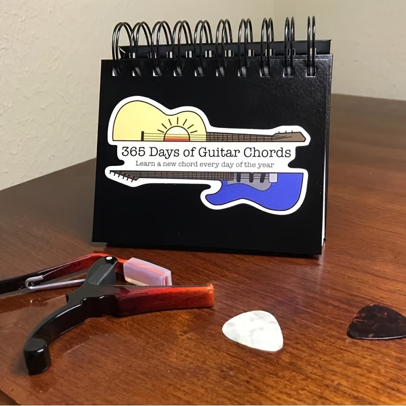 

365-day Guitar Chord Calendar - Inspirational Daily Planner, Accessory For Office Use