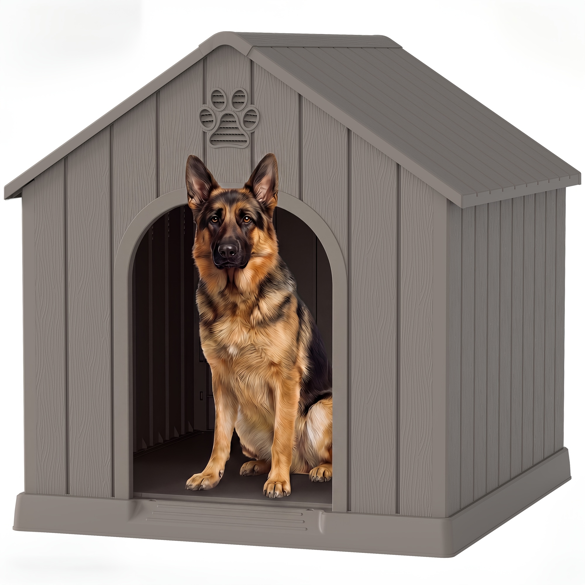 TEMU 38'' H Dog House, Indoor Outdoor Dog Kennel, Weatherproof, Chew Proof, Easy To Clean, Dog House For Small, Medium, Large Dogs, Indoor & Outdoor