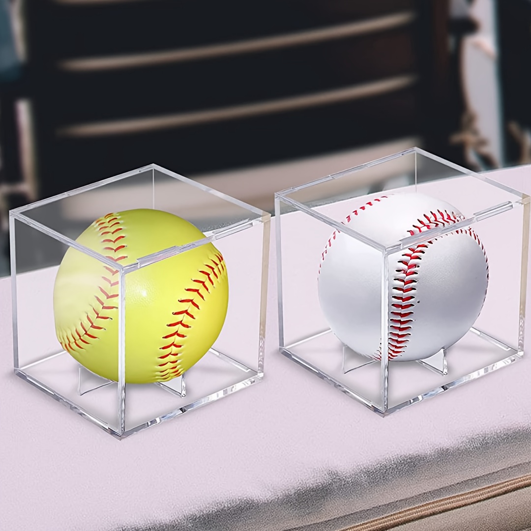 

1pc Baseball Display Box, Transparent Baseball Rack, Square Cube Ball Display Box, Souvenir Autograph Display Box, Used For Official Size Baseball