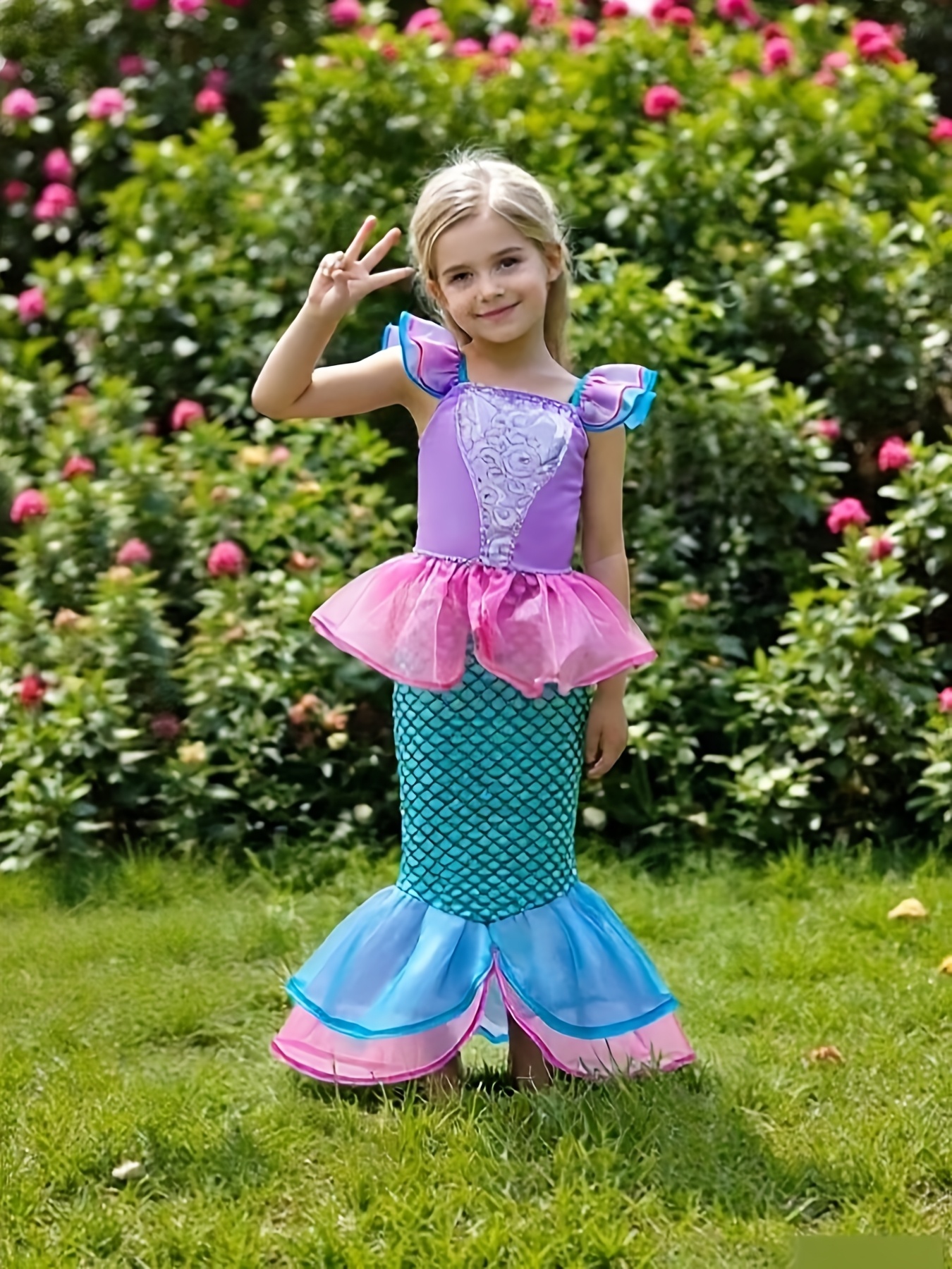 green emerald velvet dress Pink & Green main image 1
