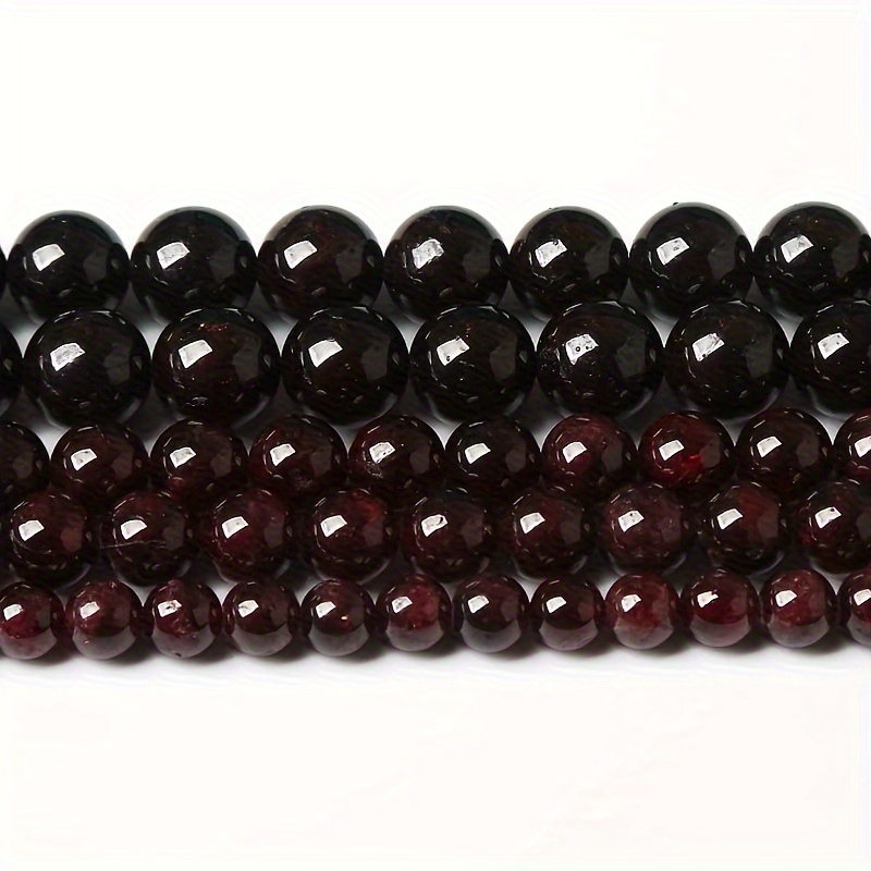 

Perles de 6/8/10mm, Perles de Pierre Naturelle Rondes Foncé, Utilisées la Bijouterie DIY, Bracelets, - Fournitures d'Artisanat de Qualité 58/45/36pcs - Chaque Chaîne 15 pouces