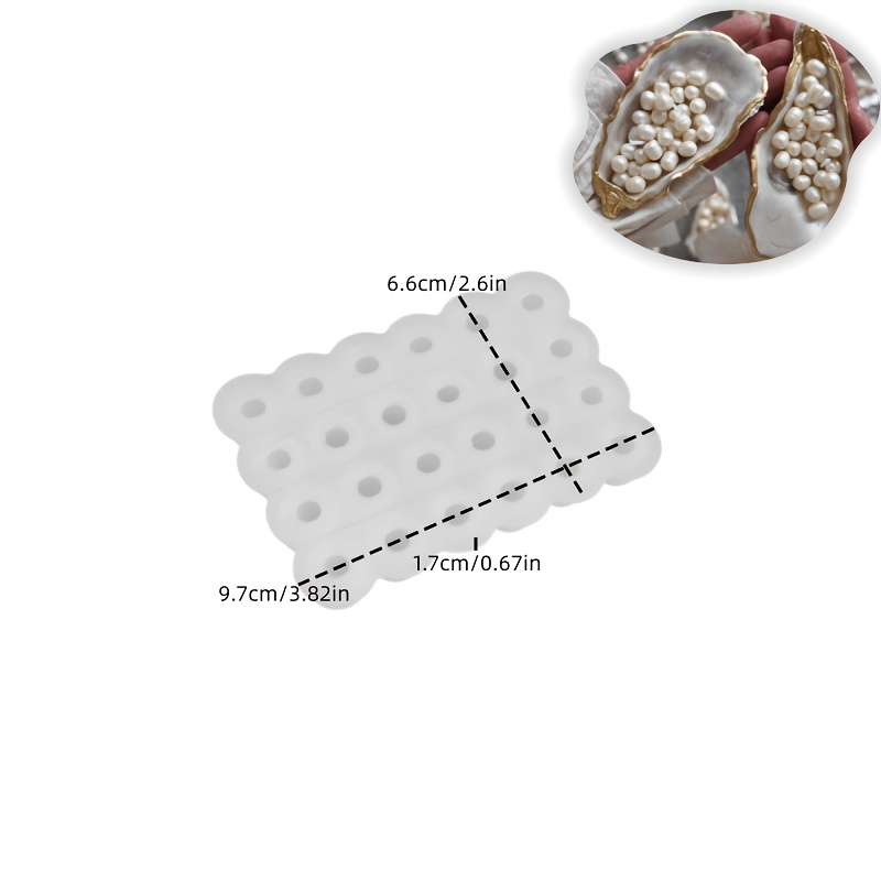 TEMU Resin Casting Molds 1pc Pearl-like Grain Shape Epoxy Mold Pearl-like Grains Candle Mold Handmade Gypsum Plaster Ornament Mold Home Decor Making