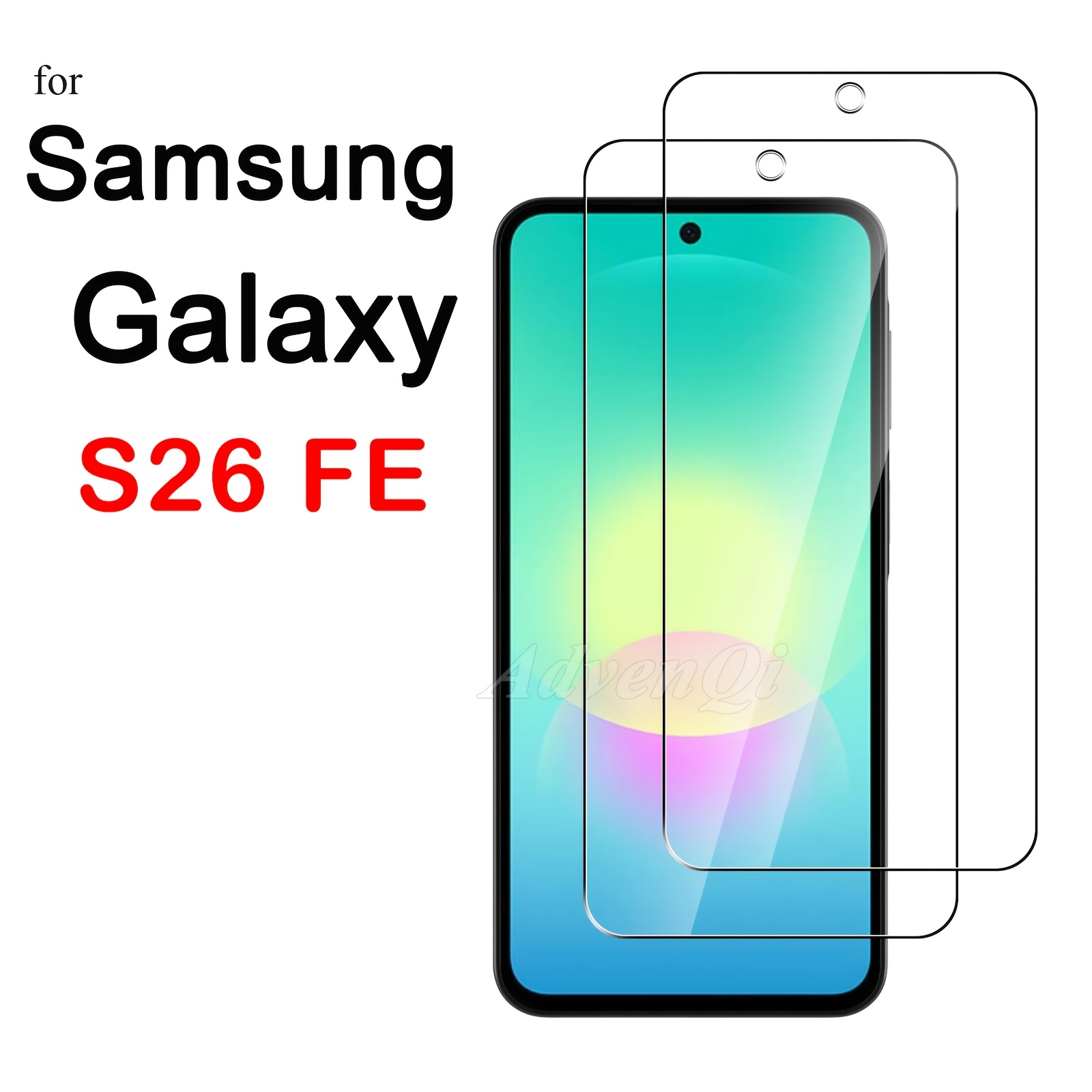 TEMU Lot de 2 protections d'écran en verre trempé pour for Samsung Galaxy S26 FE S26fe, verre de -rayures, compatible avec les étuis