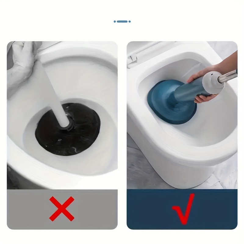 1pc manual toilet plunger air pressure drain clog remover no batteries required ideal for home cleaning details 2