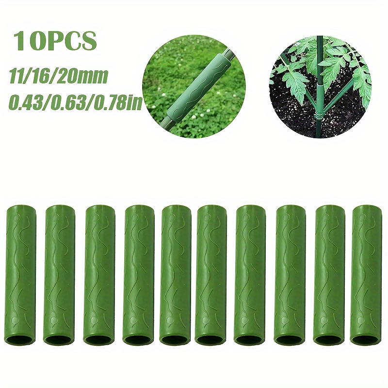 

10-pack Plastic Plant Support Connectors For Climbing Vines And Stakes - Garden Grafting Stick Connectors For Plant Support Structures