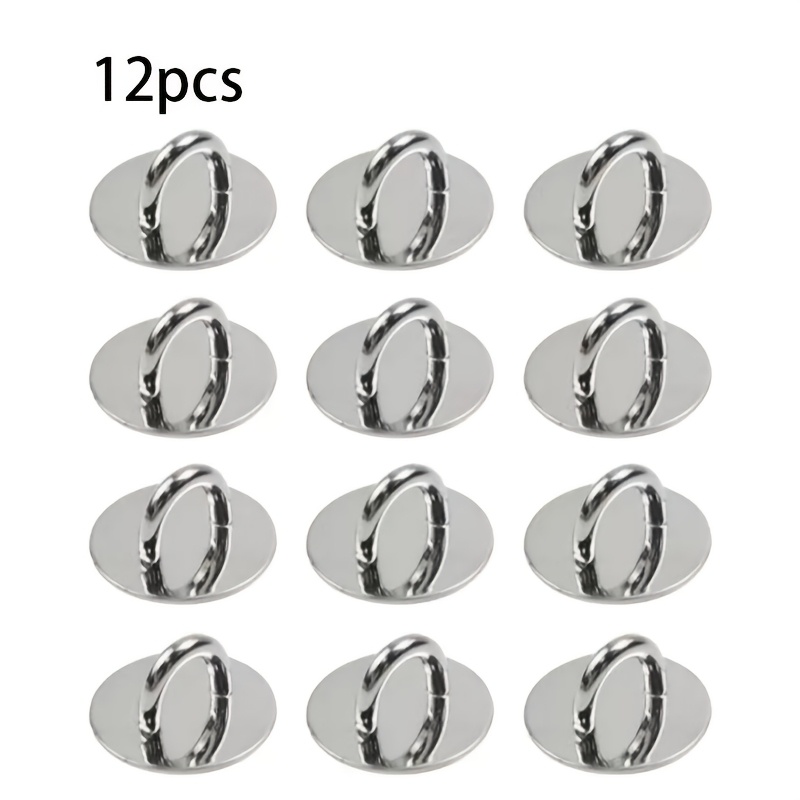 TEMU Lot de 12 breloques à crochet adhésif pour téléphone, poignée de préhension pour doigt, anneau porte-téléphone et support pour accessoires