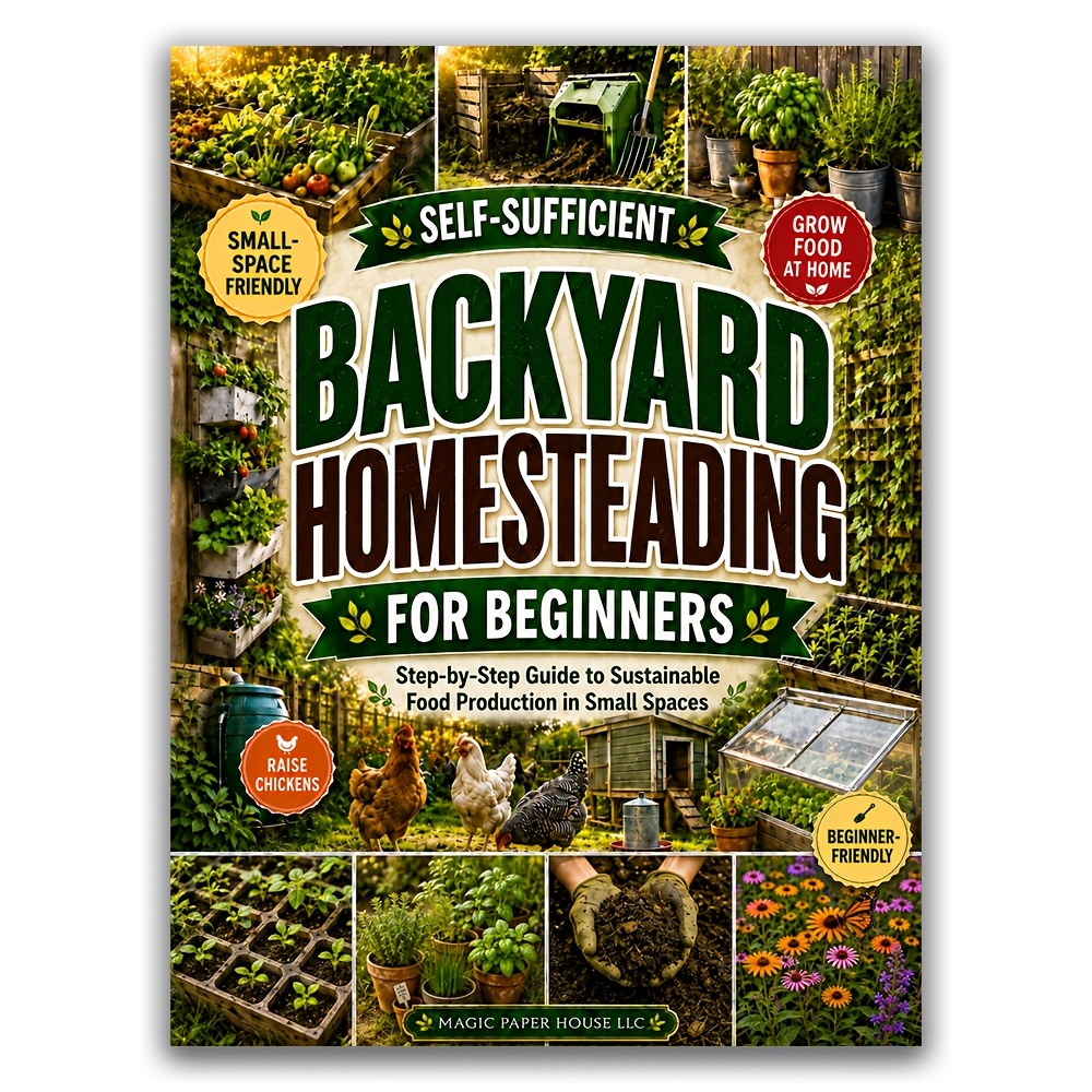 Temu – TEMU Homestead Gardening Guide Book – Vegetable Gardening, Composting, Raised Beds, Container & Balcony Gardening, Self-sufficiency, Backyard Food