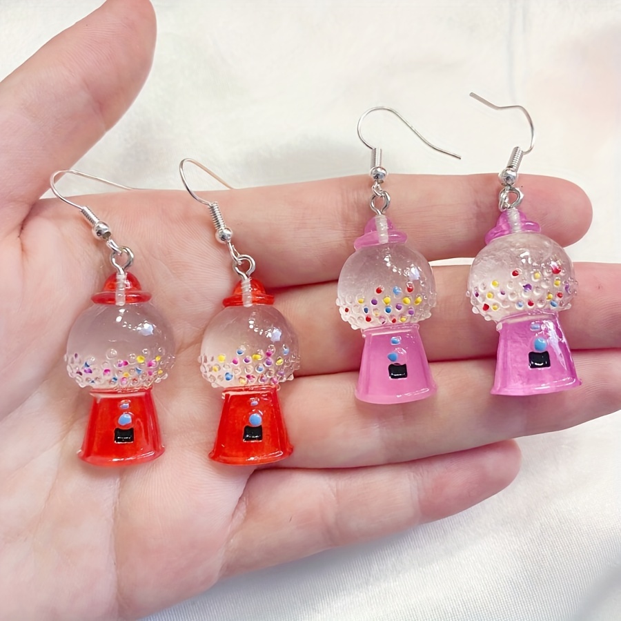 

1pair Fashion And Creative Resin Pendant Earrings, Versatile And Easy-to-wear, Combine Well With Any Outfit