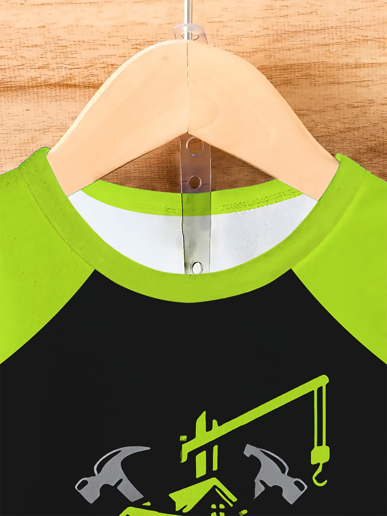 mens engineer theme 3d print t shirt neon green black Temu