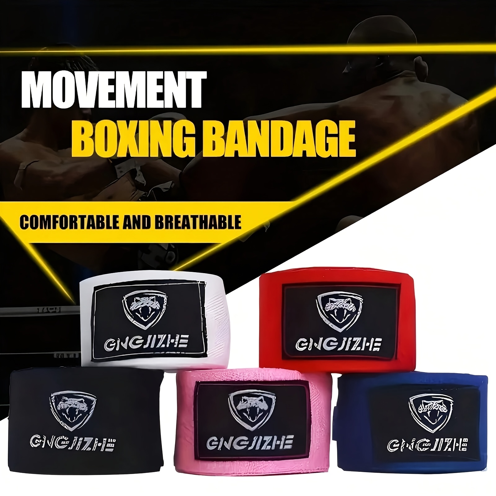 2pcs of Sports Boxing Wraps, MMA Hand Wraps, Elastic Muay Thai Glove Straps, Unisex Training Hand Wrap Set, Sports Hand Wraps, Professional Fighting Hand Wraps