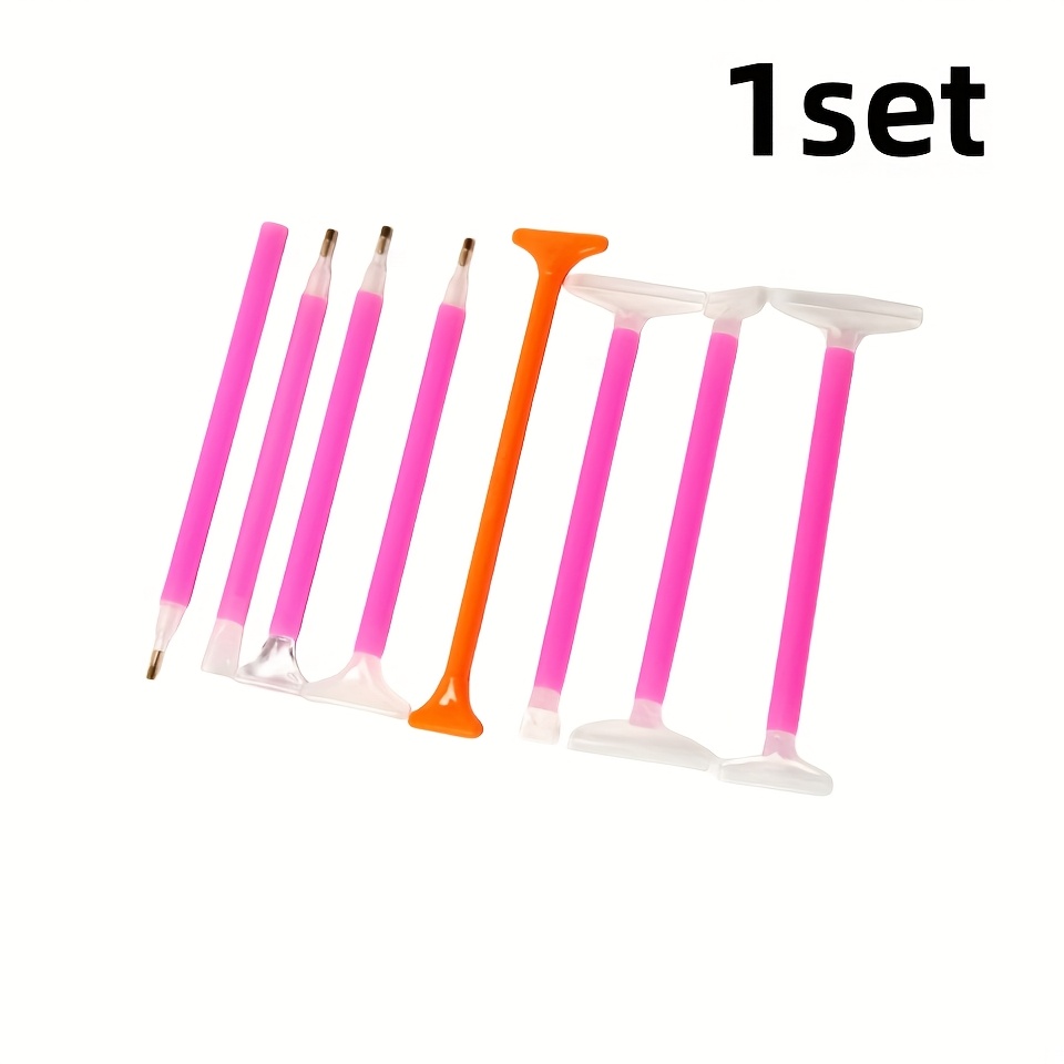 TEMU 1 Set (8pcs) Diy Painting Brush - For Masonry Painting, Multifunctional Masonry Pen, Painting Tool Kit, Diamond Pen Tool