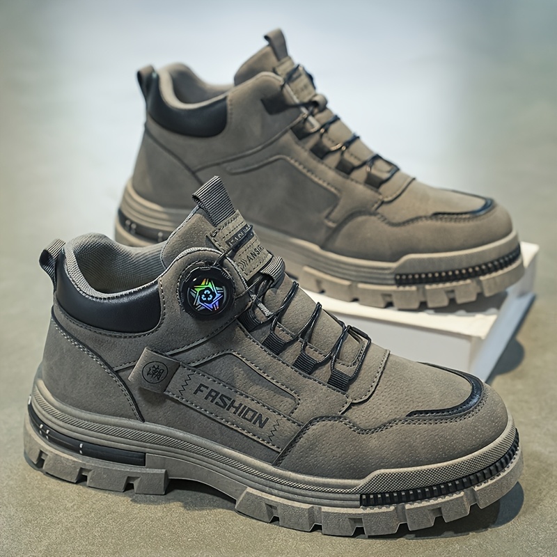Image of Urban Street Fashion Rotating Design Outdoor Casual Sneakers, Comfortable Thick-soled Walking Hiking Outdoor Work Shoes