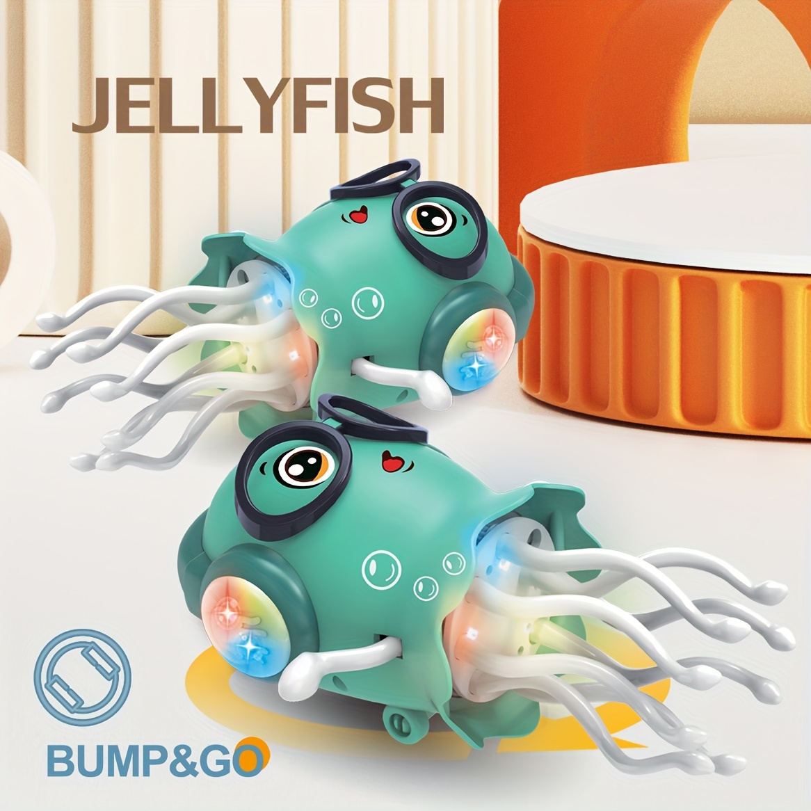 electric crawling dancing jellyfish toy smart obstacle avoidance colorful led lights and music automatic sensing 2 hours of   musical glowing educational toy suitable for boys and girls aged 3 and above Product details 3