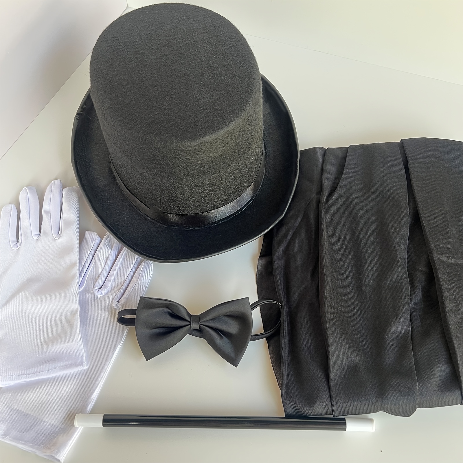 Costume Magicien Homme Complet – Veste, Chapeau Et Nœud Papillon – Idéal Spectacle Ou Déguisement