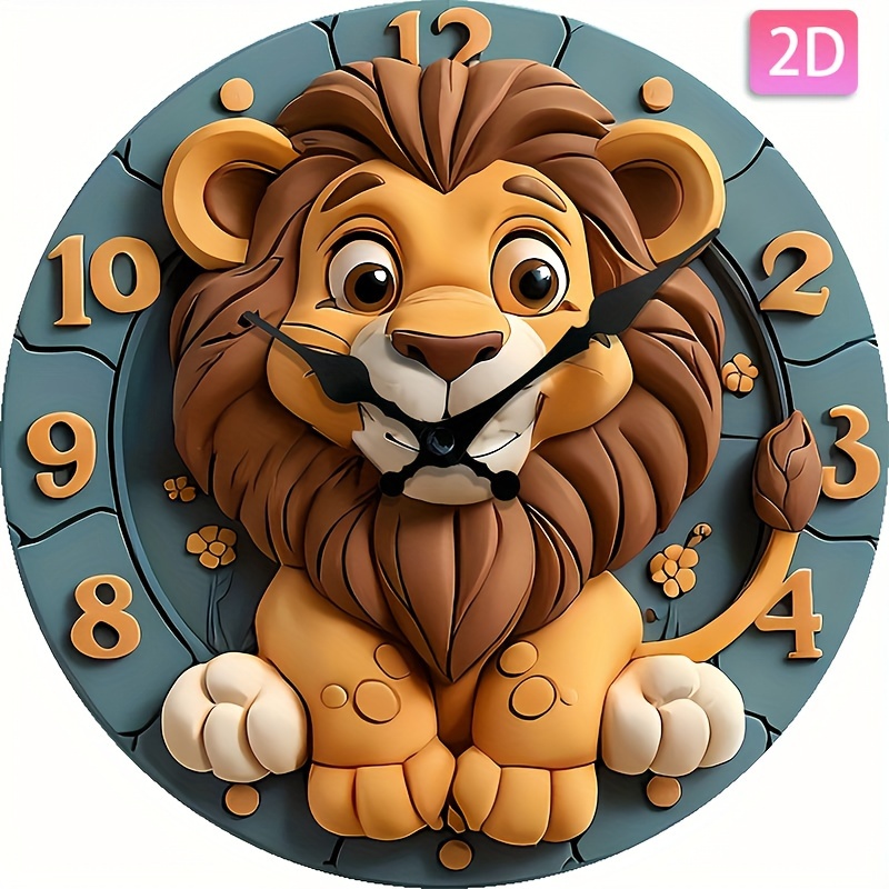 reloj de pared silencioso diseño de dibujos animados, reloj de