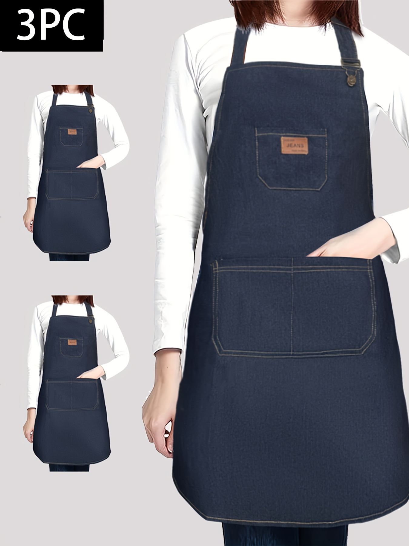 2er Set Küchenschürzen Damen – Mit Blumenmuster & Taschen, Atmungsaktiv & Verstellbar, Größe S-XXL
