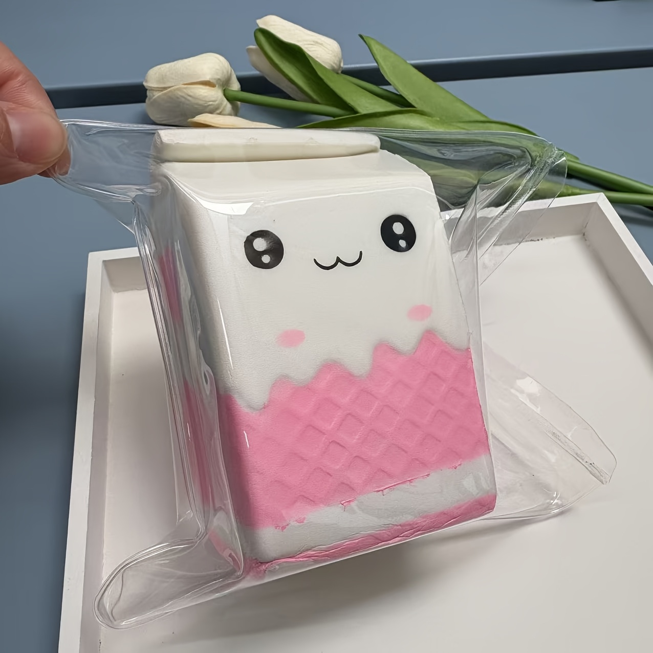 Image of 1pc Soft Realistic Milk Carton Squeeze Squeeze Toy Relax Slow Rebound Toy Sensory Toys Cartoon Figurine Toys Fidget Toys Gift Christmas, Halloween, Easter, Valentine's Day Gifts