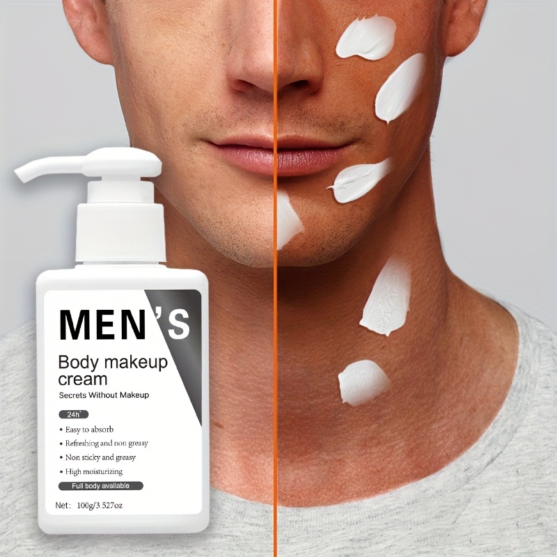 Crème de Cosmétique corporelle 6-en-1 pour hommes | Crème BB/CC illuminante au collagène, acide hyaluronique, vitamines C et E | Absorption instantanée, éclat 48 heures, non collante, hydratante, convient à tous les types de peau, format voyage